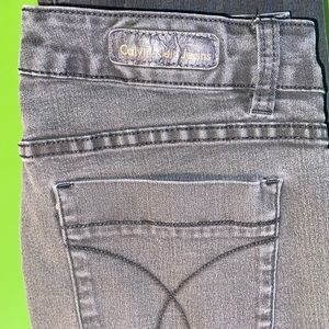 Ladies Black Calvin Klein CK jeans size 8 Leggings jeggings like new denim jean